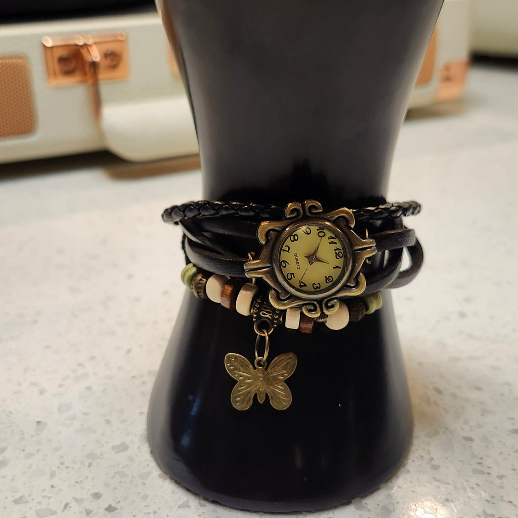 Black Bracelet Charm Watch